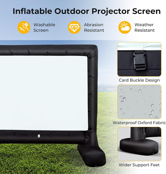 Inflatable Outdoor Screen for Movie Nights in Your Backyard